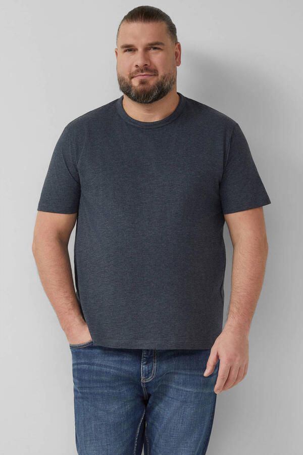 S.Oliver Big Size regular T-shirt donkerblauw