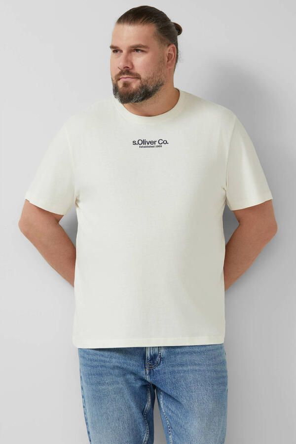 S.Oliver Big Size regular T-shirt ecru