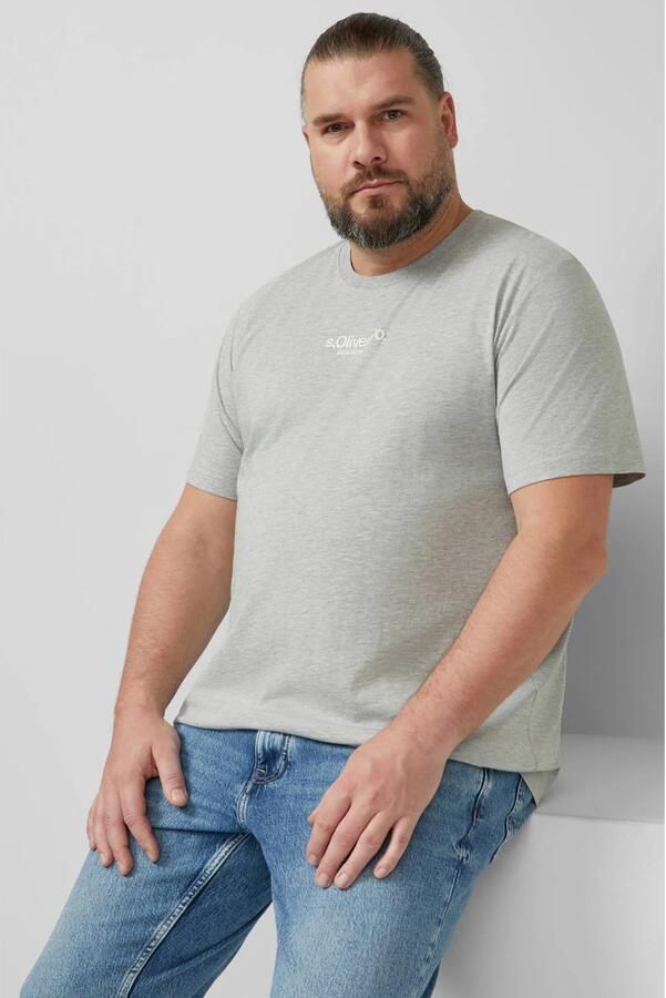 S.Oliver Big Size regular T-shirt grijs