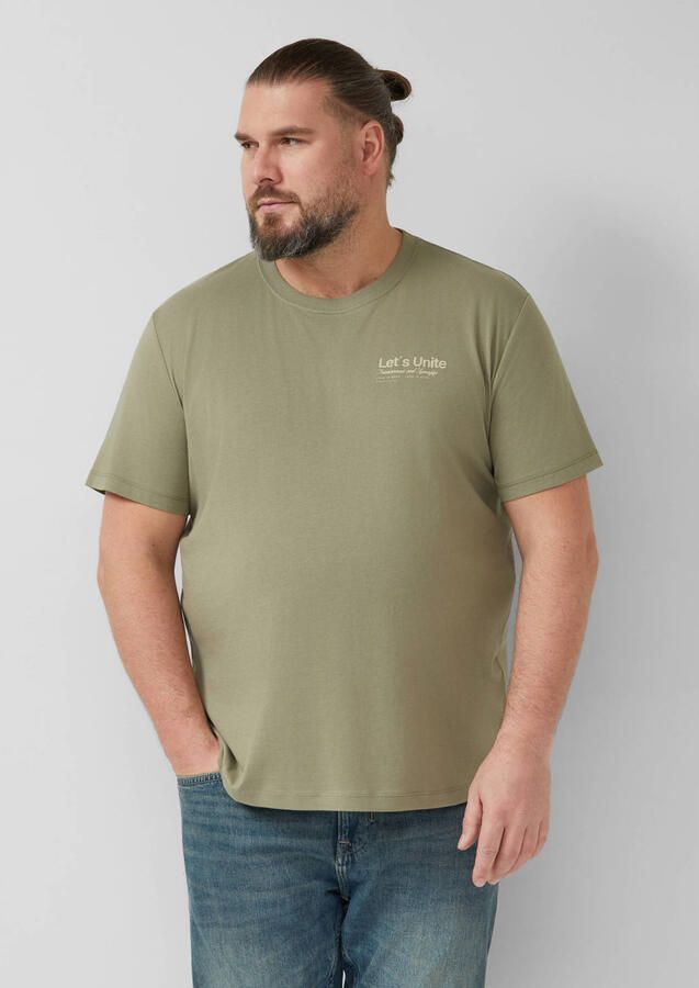 S.Oliver Big Size regular T-shirt kaki
