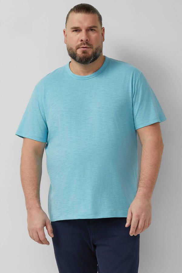 S.Oliver Big Size regular T-shirt lichtblauw