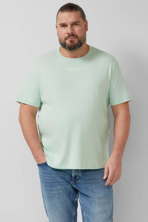 S.Oliver Big Size regular T-shirt lichtgroen