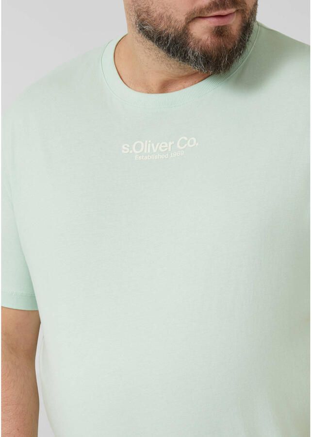 S.Oliver Big Size regular T-shirt lichtgroen - Foto 2