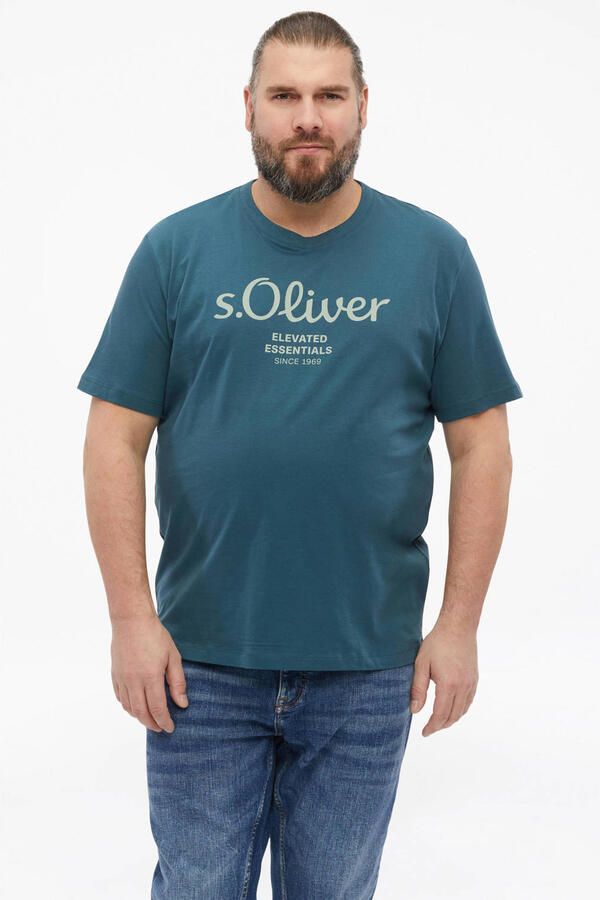 S.Oliver Big Size regular T-shirt petrol