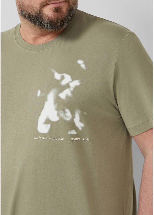 S.Oliver Big Size regular T-shirt Plus Size donkergroen - Foto 2