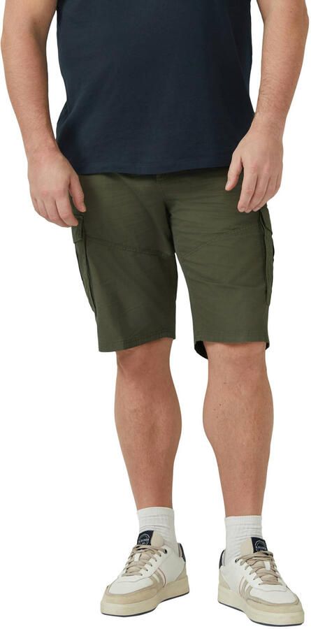 S.Oliver Big Size relaxed cargo short donkergroen