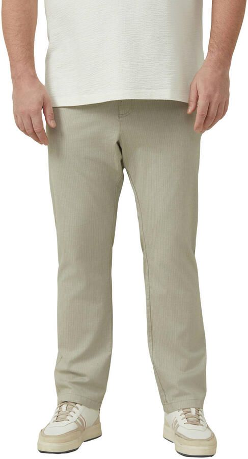S.Oliver Big Size relaxed casual broek donkergroen