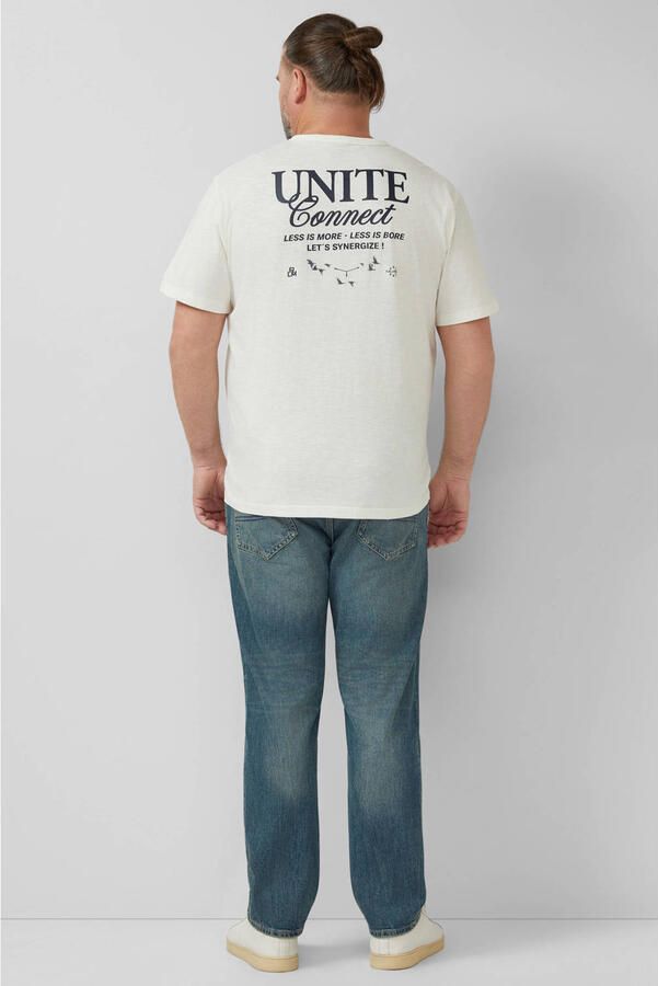 S.Oliver Big Size relaxed T-shirt met backprint Plus Size wit - Foto 2