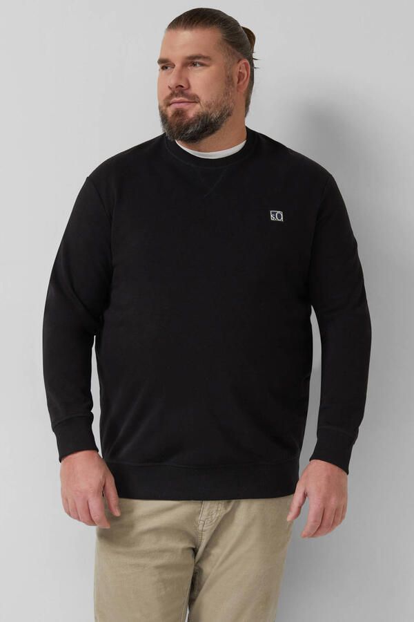 S.Oliver Big Size sweater Plus Size zwart