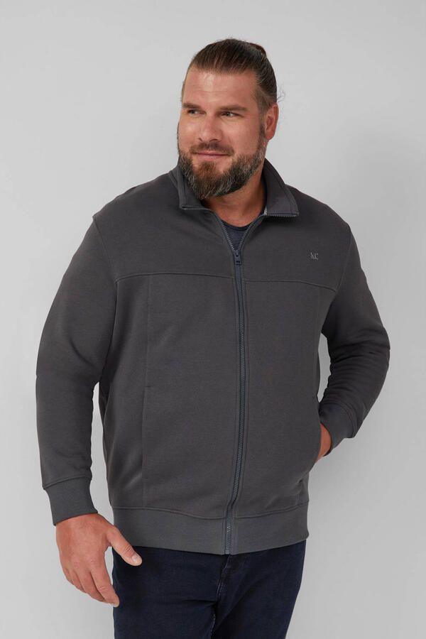 S.Oliver Big Size sweatvest antraciet
