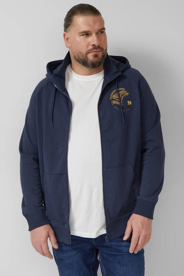 S.Oliver Big Size sweatvest donkerblauw - Foto 3