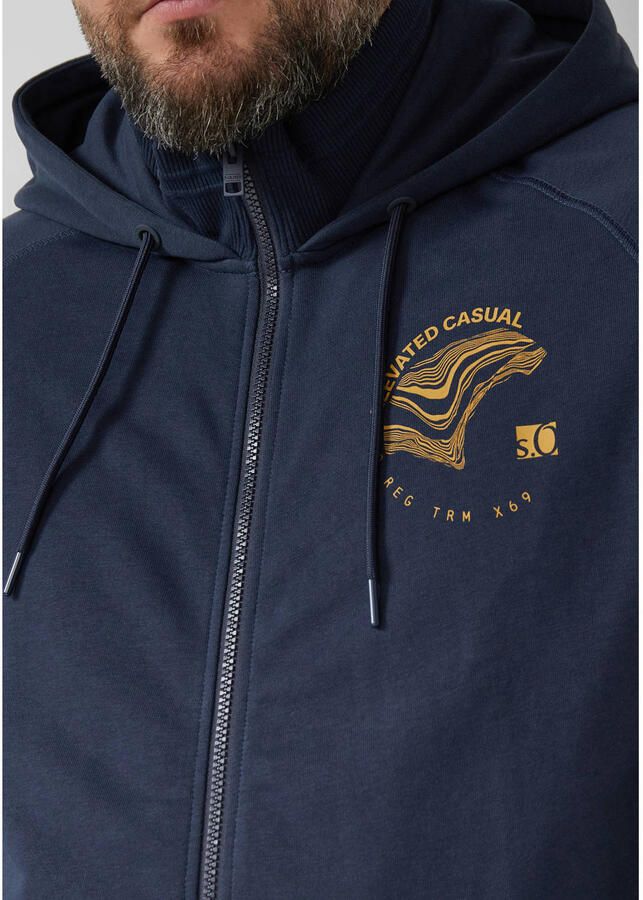 S.Oliver Big Size sweatvest donkerblauw - Foto 2