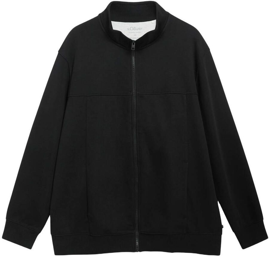 S.Oliver Big Size sweatvest zwart
