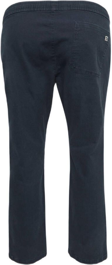 S.Oliver Big Size tapered casual broek donkerblauw