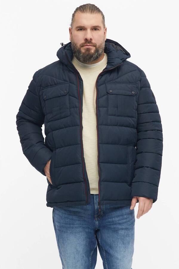 S.Oliver Big Size winterjas blauwzwart