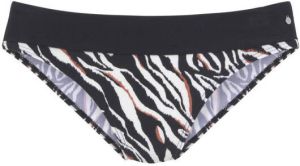 S.Oliver bikinibroekje met zebraprint zwart wit
