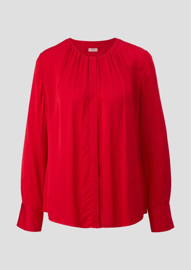 S.Oliver BLACK LABEL blouse met plooien rood