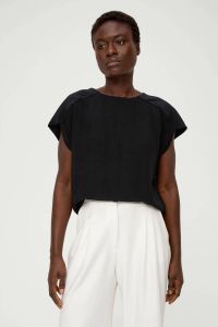 S.Oliver BLACK LABEL blousetop van viscose zwart