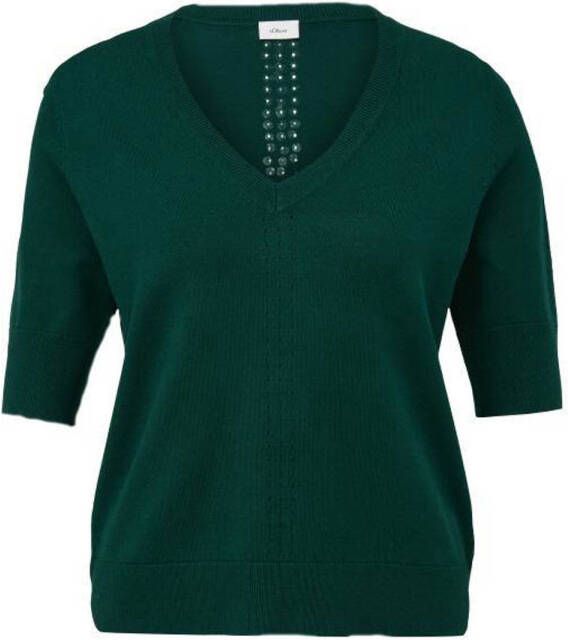 S.Oliver BLACK LABEL Gebreide pullover met V-hals