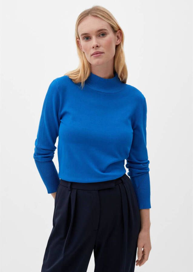 S.Oliver BLACK LABEL Gebreide pullover met opstaande kraag