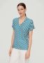 S.Oliver BLACK LABEL T-shirt van viscose met V-hals - Thumbnail 1