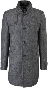 S.Oliver BLACK LABEL jas met wol en visgraat grijs