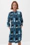 S.Oliver BLACK LABEL jurk met all over print en ceintuur blauw - Thumbnail 1