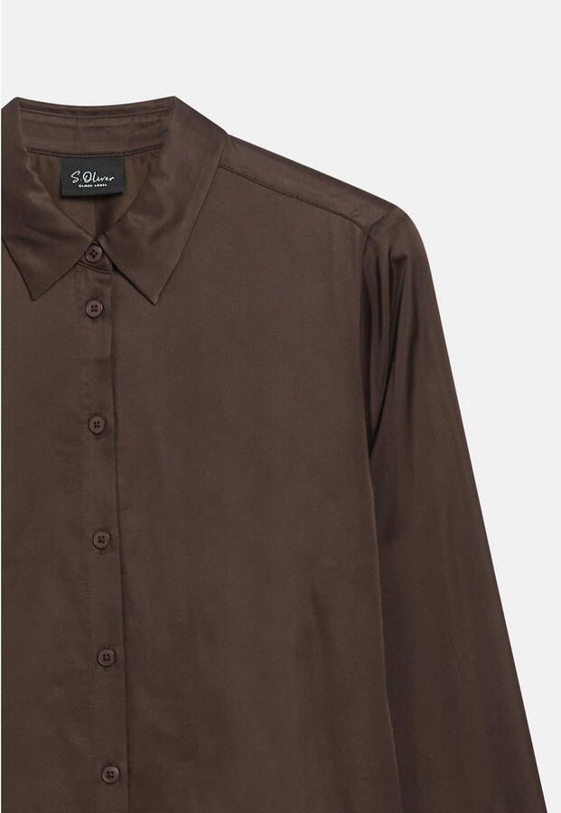 S.Oliver BLACK LABEL Regular fit blouse met lange mouwen van pure viscose