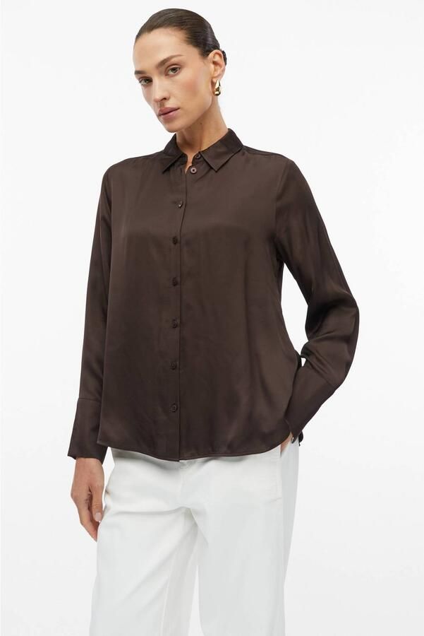 S.Oliver BLACK LABEL Regular fit blouse met lange mouwen van pure viscose - Foto 3