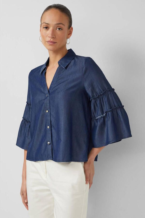 S.Oliver BLACK LABEL regular fit jeansblouse van lyocell