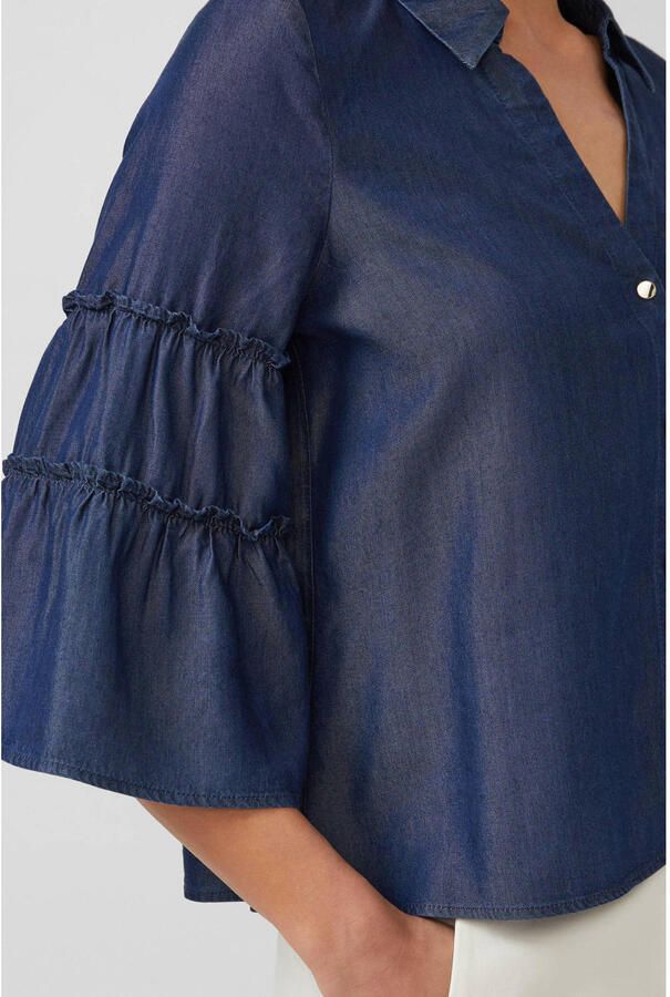 S.Oliver BLACK LABEL regular fit jeansblouse van lyocell - Foto 2