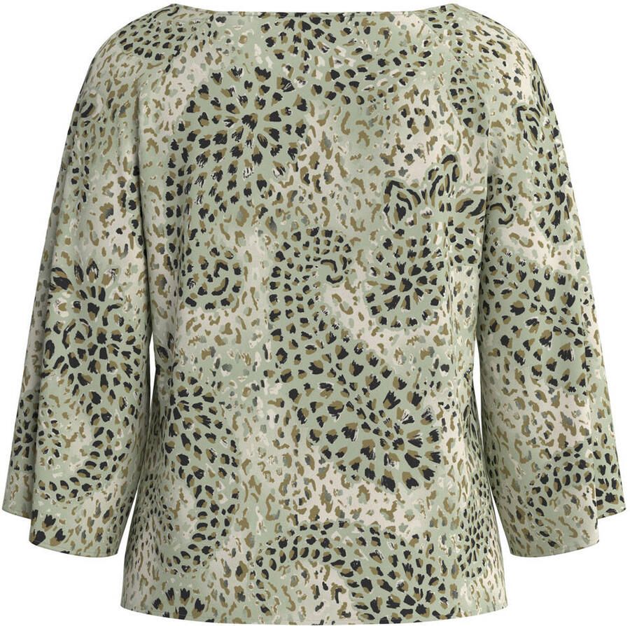S.Oliver BLACK LABEL Relaxed fit blouse met korte mouwen van pure viscose