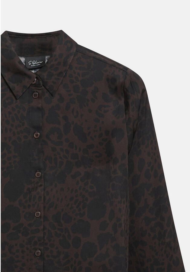 S.Oliver BLACK LABEL Regular fit blouse met lange mouwen van pure viscose