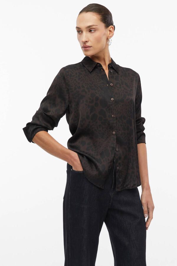 S.Oliver BLACK LABEL Regular fit blouse met lange mouwen van pure viscose - Foto 3