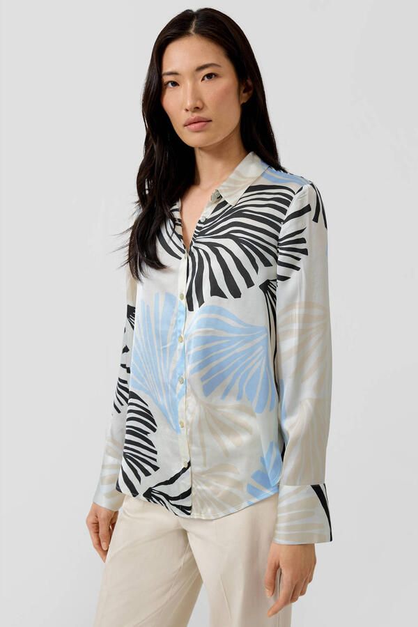 S.Oliver BLACK LABEL Regular fit overhemdblouse van pure viscose