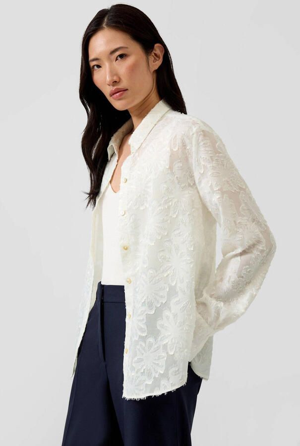 S.Oliver BLACK LABEL regular fit overhemdblouse met floraal motief