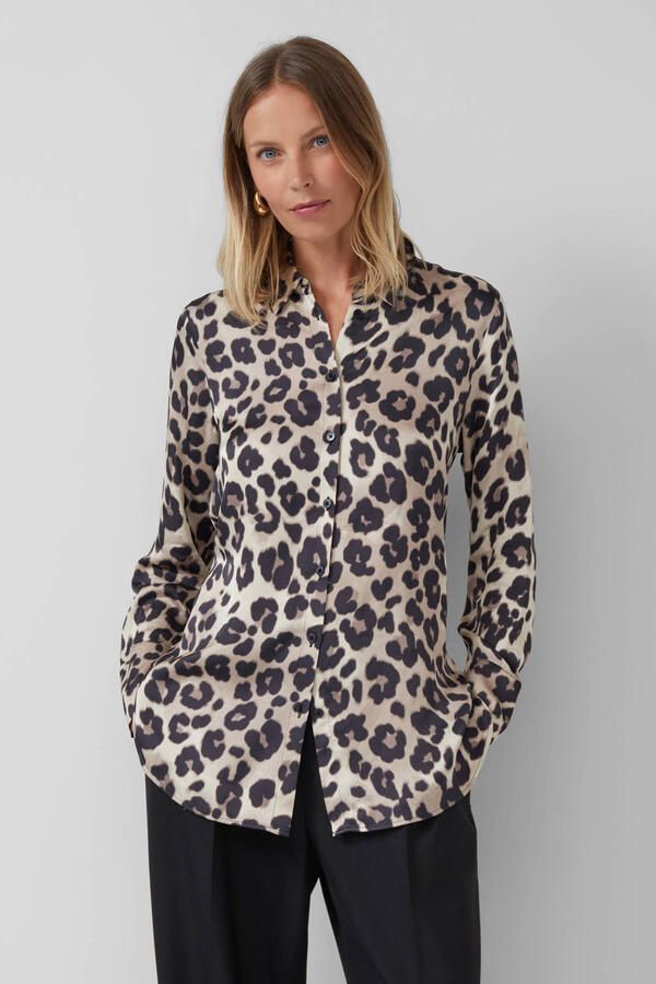 S.Oliver BLACK LABEL Regular fit blouse met lange mouwen van pure viscose - Foto 3