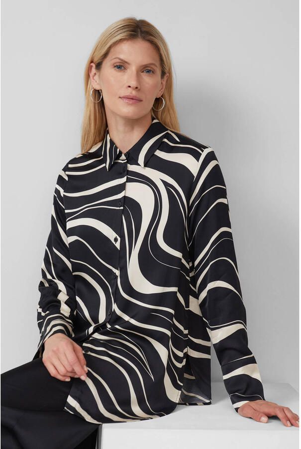 S.Oliver BLACK LABEL Regular fit blouse met lange mouwen van pure viscose - Foto 3