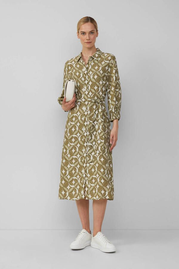 S.Oliver BLACK LABEL Getailleerde overhemdjurk van pure viscose - Foto 2