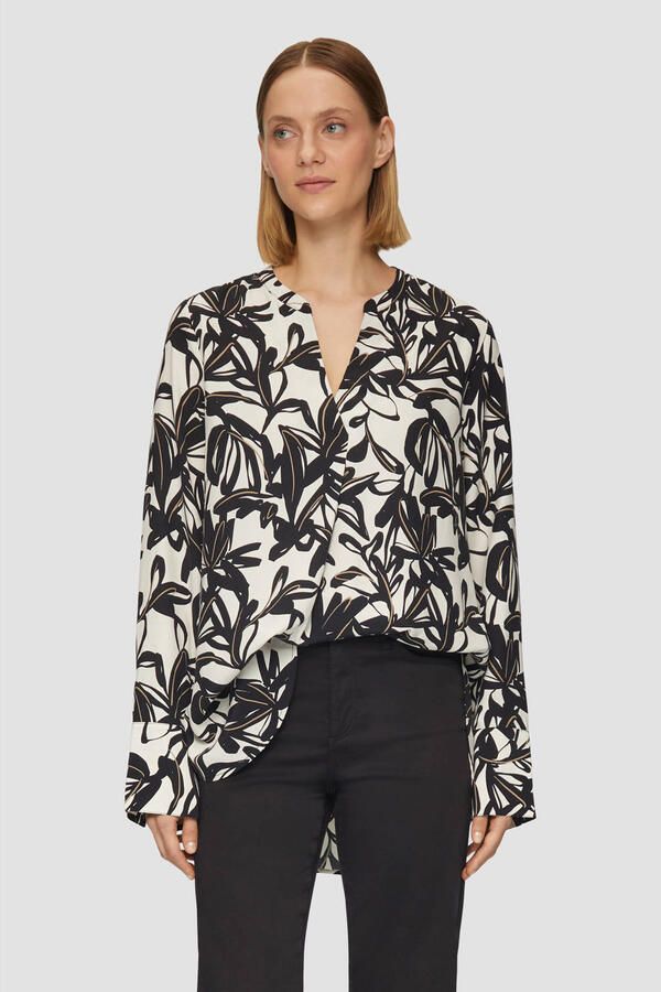 S.Oliver BLACK LABEL Loose fit tuniek van pure viscose met grafisch motief
