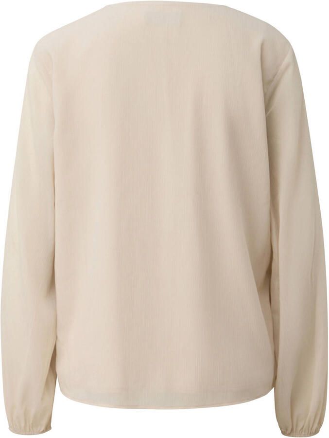 S.Oliver BLACK LABEL regular fit blouse met lange mouwen in crêpe-look
