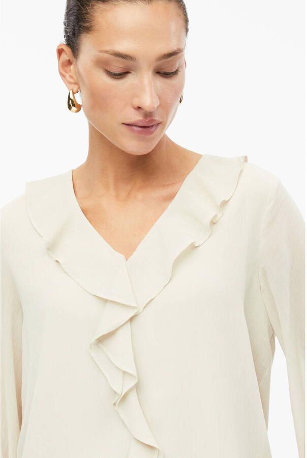 S.Oliver BLACK LABEL regular fit blouse met lange mouwen in crêpe-look - Foto 2