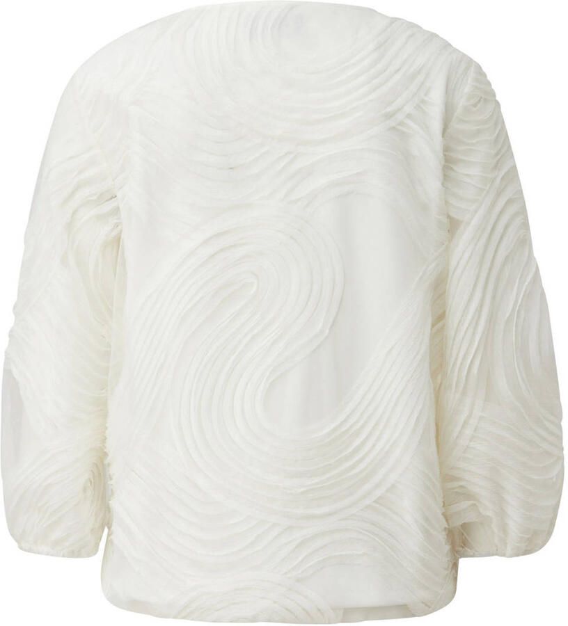S.Oliver BLACK LABEL Regular fit blouse met lange mouwen met structuurpatroon