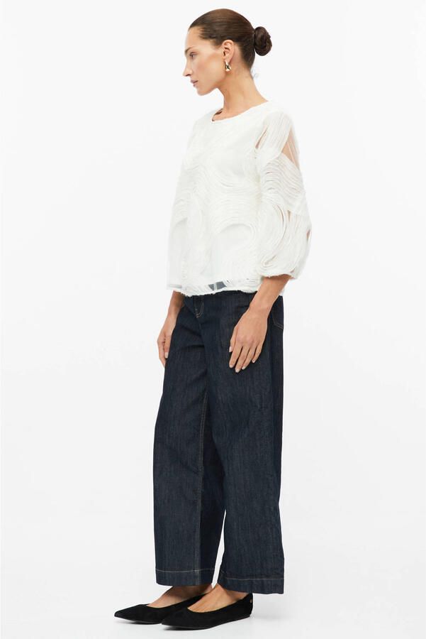 S.Oliver BLACK LABEL Regular fit blouse met lange mouwen met structuurpatroon - Foto 2