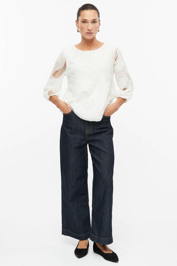 S.Oliver BLACK LABEL Regular fit blouse met lange mouwen met structuurpatroon - Foto 3