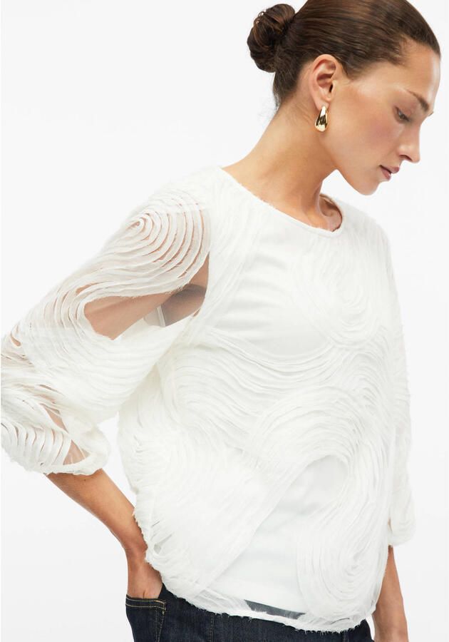 S.Oliver BLACK LABEL Regular fit blouse met lange mouwen met structuurpatroon - Foto 2