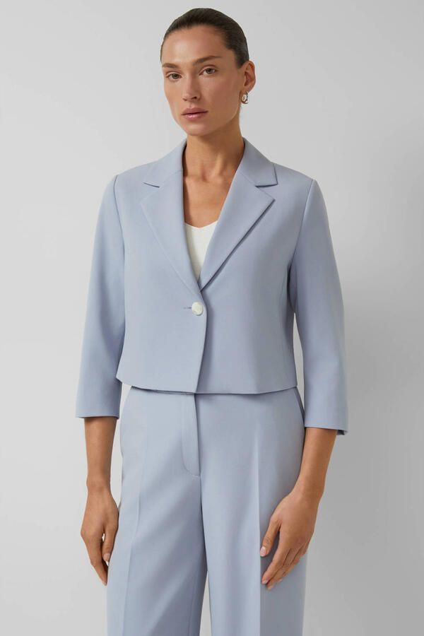 S.Oliver BLACK LABEL regular fit korte blazer met 1-knoopssluiting