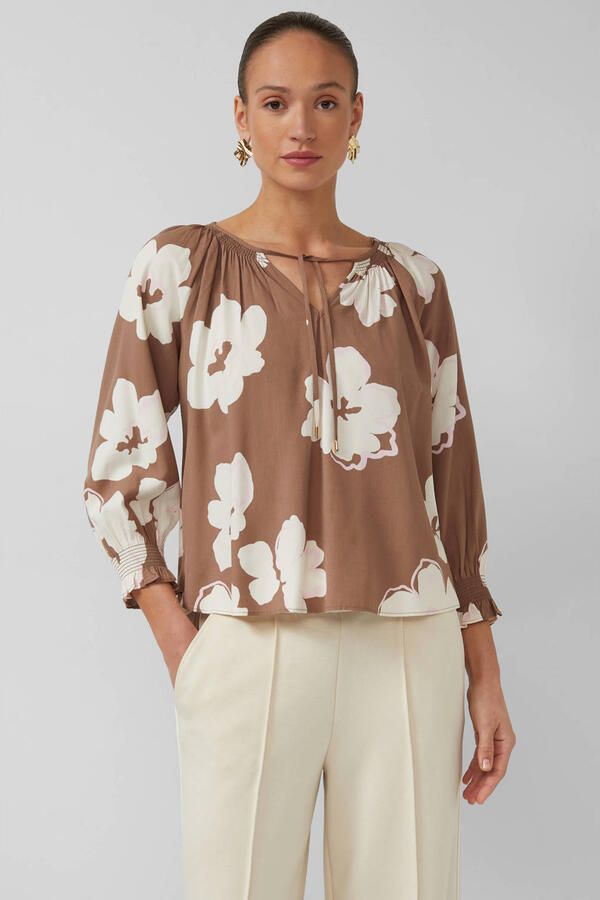 S.Oliver BLACK LABEL Loose fit blouses T-shirt van pure viscose