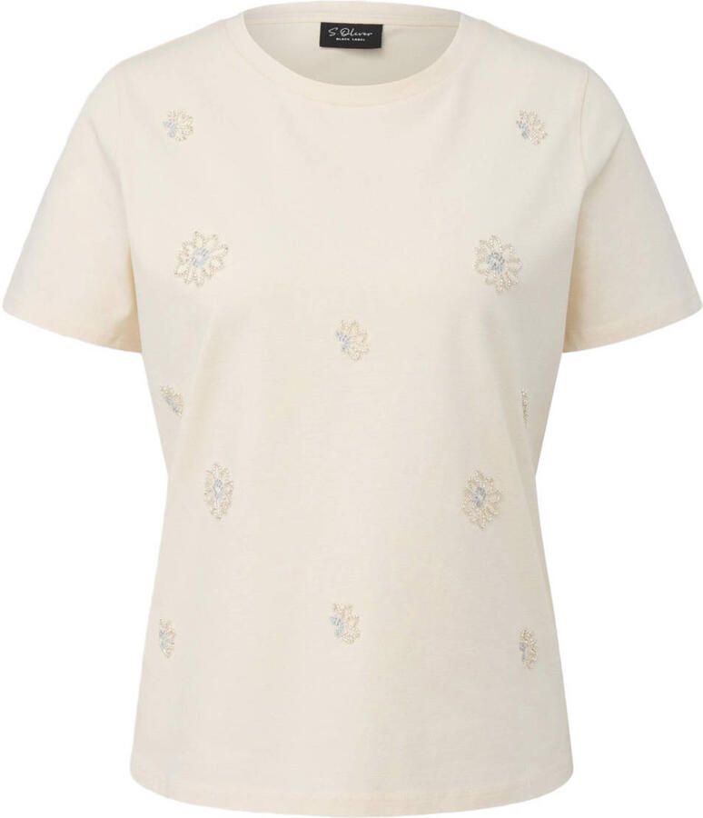S.Oliver BLACK LABEL slim fit T-shirt van katoenmix - Foto 2