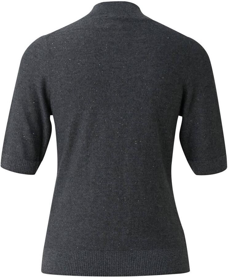 S.Oliver BLACK LABEL gebreide trui met glitters en wol antraciet